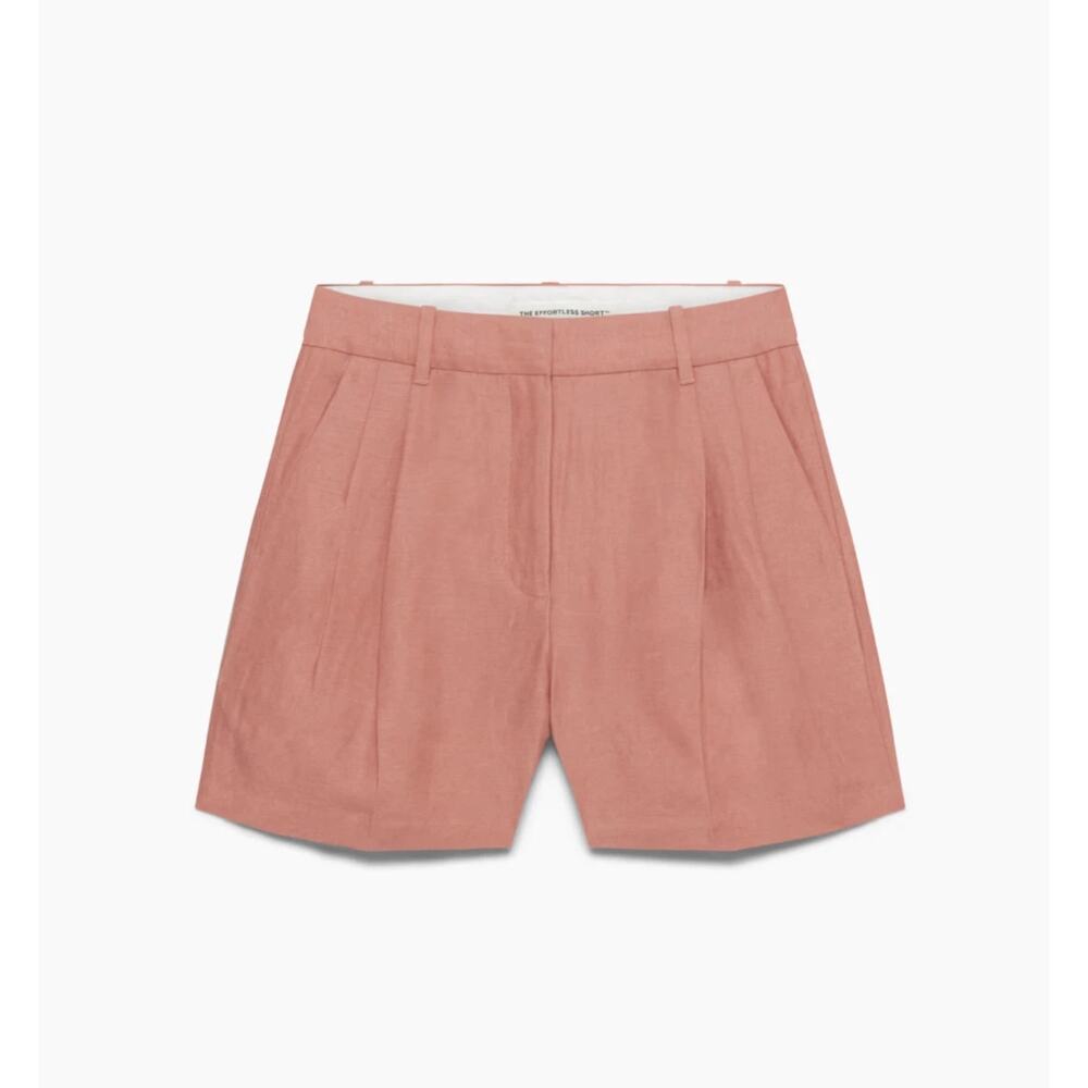 Aritzia Wilfred Effortless Linen Shorts – Red 5” Mid-Thigh Size 6